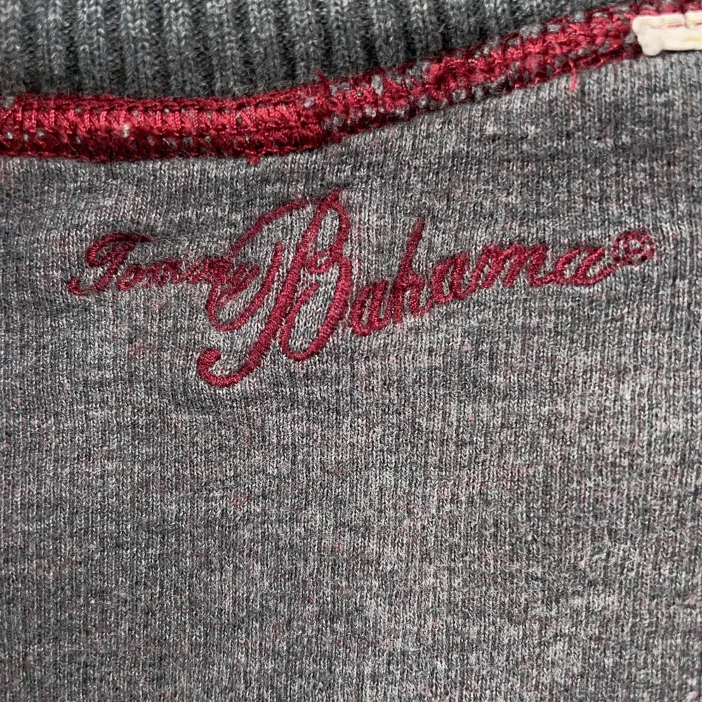 Tommy Bahama Sweater Mens 2XL Red 1/4 Zip Pullover Ribbed Cotton Sweatshirt